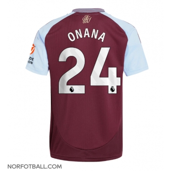 Billige Fotballdrakt Aston Villa Amadou Onana #24 Replika Hjemmedrakt 2024-25 Kortermet